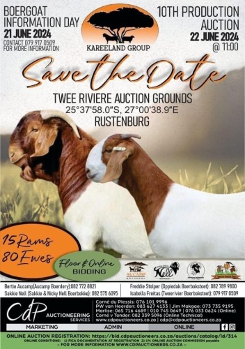 KAREELAND VEILING - TWEE RIVIERE