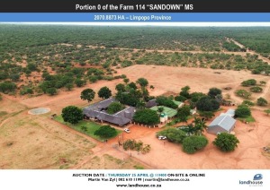 LANDHOUSE PROPERTIES - PROPERTY ON AUCTION - PORTION 0 OF THE FARM 114 "SANDOWN" MS