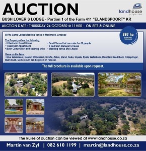 LANDHOUSE PROPERTIES - BUSH LOVER'S LODGE