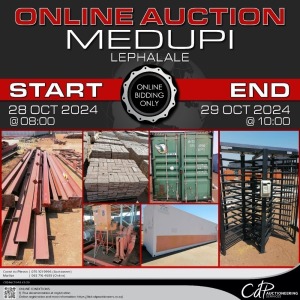 MEDUPI ONLINE TIMED AUCTION - LEPHALALE - 10% Buyers Commission + VAT applicable.