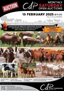 CDP OPEN COMMERCIAL AUCTION - DITSONG WILLEM PRINSLOO AGRICULTURAL MUSEUM