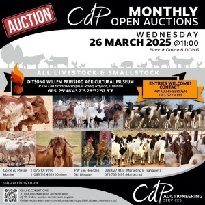 CDP OPEN COMMERCIAL AUCTION - DITSONG WILLEM PRINSLOO AGRICULTURAL MUSEUM