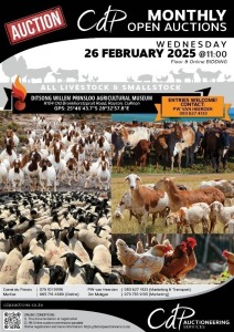 CDP OPEN COMMERCIAL AUCTION - DITSONG WILLEM PRINSLOO AGRICULTURAL MUSEUM