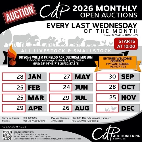 CDP OPEN AUCTION - DITSONG WILLEM PRINSLOO AGRICULTURAL MUSEUM