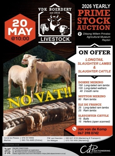 2026 YEARLY PRIME STOCK AUCTION