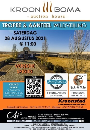 TROFEE & AANTEEL WILDVEILING - KROON BOMA AUTION HOUSE