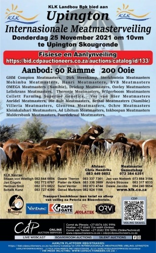 INTERNASIONALE MEATMASTER VEILING - UPINGTON