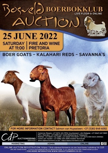 BOSVELD BOER GOAT KLUB AUCTION