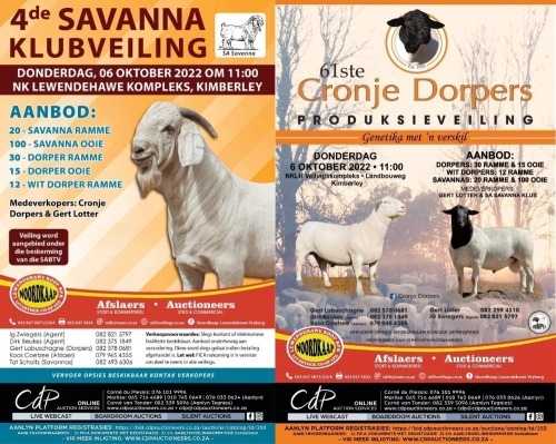 CRONJE DORPER PRODUKSIE & SAVANNA KLUBVEILING