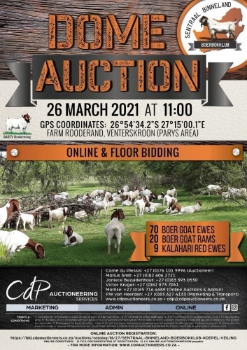 SENTRAAL BINNELAND BOERBOKKLUB KOEPEL VEILING