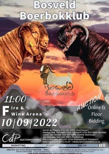 BOSVELD BOER GOAT KLUB AUCTION