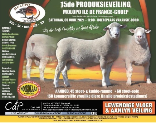 MOLOPO ILE DE FRANCE  15 de Produksieveiling