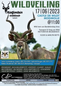 RIETFONTEIN WILDDIENSTE WILDVEILNG @ CASTLE DE WILDT