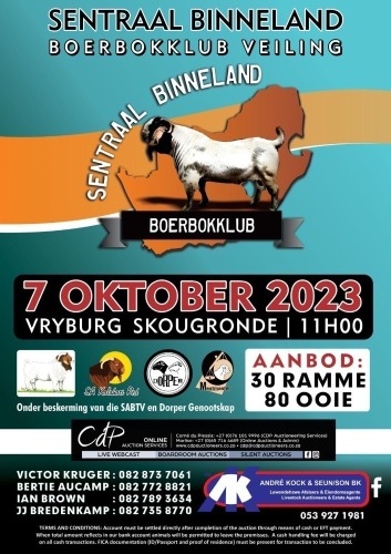 SENTRAAL BINNELAND BOERBOKVEILING - Parys