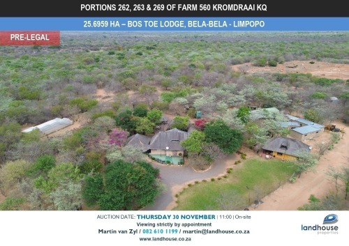 1848 HA - UMLONDOLOZI GAME FARM, WATERBERG /VAALWATER - LIMPOPO (LANDHOUSE)