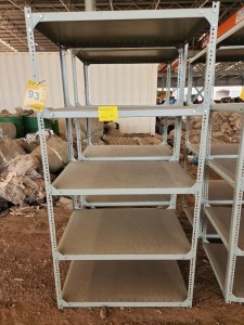 2 - ITEMS Shelf steel grey ,92m Long x ,38m wide x 2m high