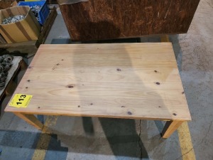 2 - ITEMS Table Wood 0.7m x 1,2m