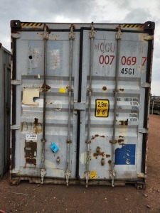 1 - ITEM Container Storage 12M Empty, 1x side door fitted,door missing,Condition Fair