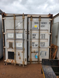 1 - ITEM Container Storage 12M Empty, with shelves welded in.Condition Fair