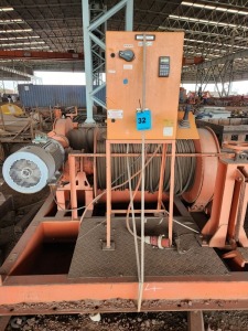 1 - ITEM Winch 5 ton with a 22kw controle panel Wenco with steel cable on the reel. Need to be certified.