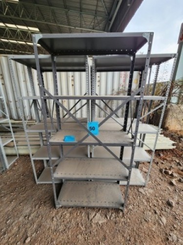 5 - ITEMS Shelf steel grey .9m Long x .4m wide x 1.9m high