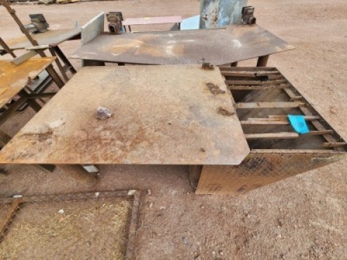 1 - ITEM Bench Work, Steel 1m long x .85m wide x 1m high