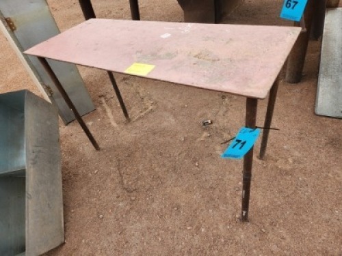1 - ITEM Bench Work, Steel 2m long x 1.25m wide x .8m high