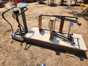 Job Lot Steel Tables, Computer Desk, Exercise Machine and Fan