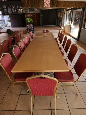 Dinning Tables x 4 with Chairs x 16