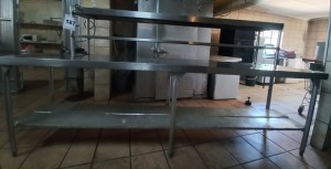 Stainless Steel Table with Plate Warmer