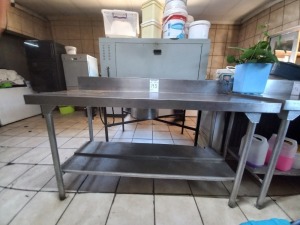 Stainless steel Table with Backsplash