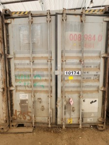 1 - ITEM Container Shipping 12M with content, 1847 Rolls of Rockwool isolation material inside container,various sizes,content to be sold with container,condition fare