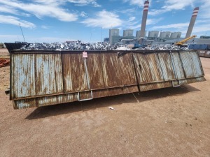 1 - ITEM Container Steel 5,6m long x 1m wide x 1,8m high with content:sub structure brackets