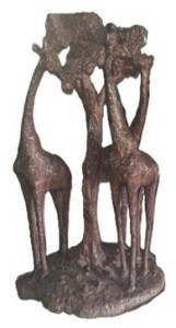 IRON WOOD SCULPTURES - Giraffes RUPERT BROWN & LINDSAY FAMILY