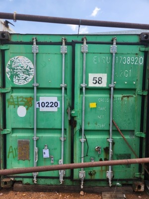 1 - ITEM 12m Shipping Container - with contents
Unique no: 12295
EISU 1738920