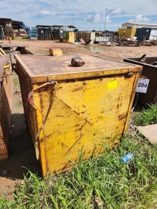 1 - ITEM Steel storage box 
1m (L) x 1m (W) x 1m (H)