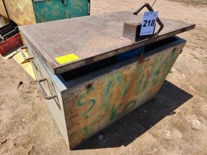 1 - ITEM Steel storage box 
1.2m (L) x 840mm (W) x 900mm (H)