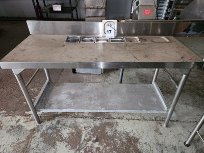 1 X Stainless Steel Prep Table