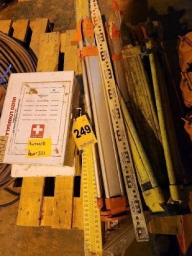 7 - ITEMS Tripod stands & First aid box & Surveying equipment