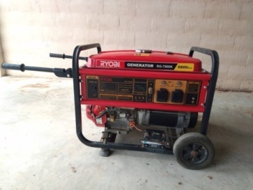 1X RYOBI Single Phase Generator Loose Item Tirelo Josiah (Per animal to take the lot)