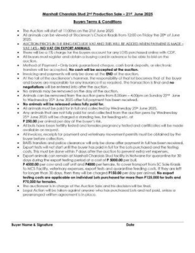 TERMS AND CONDITIONS