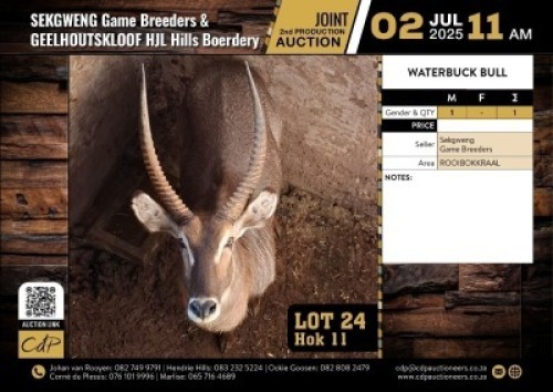 1 X WATERBOKBUL M:1