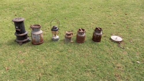 MILK/CREAM CANS AND LAMPS