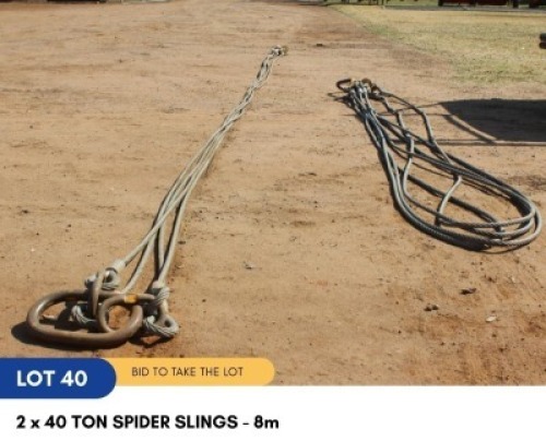1 X 2 X 40 TON SPIDER SLINGS - 8M SARINE CONSTRUCTION