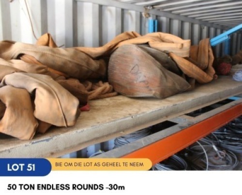 1 X 50 TON ENDLESS ROUNDS - 30M SARINE CONSTRUCTION