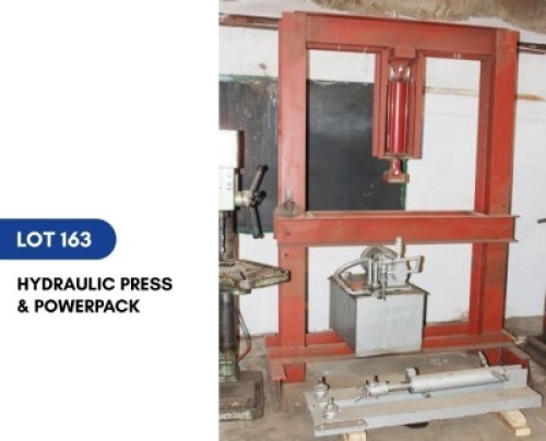 1 X HYDRAULIC PRESS & POWERPACK SARINE CONSTRUCTION