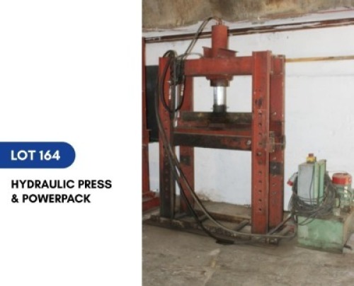 1 X HYDRAULIC PRESS & POWERPACK SARINE CONSTRUCTION