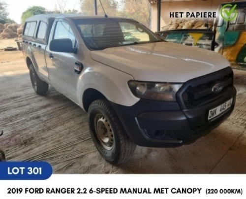 1 X 2019 FORD RANGER 2.2 6 SPEED MANUAL MET CANOPY BGM