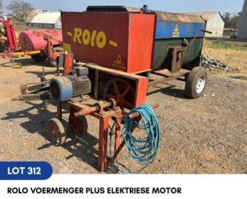 1 X ROLO VOERMENGER PLUS ELEKTRIESE MOTOR LOUW BEEFMASTERS (LOUCA BOERDERY)