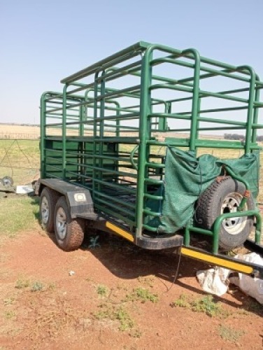 1 X Green Double Axle Double Deck Trailer (Rub Axle) New Tyres
